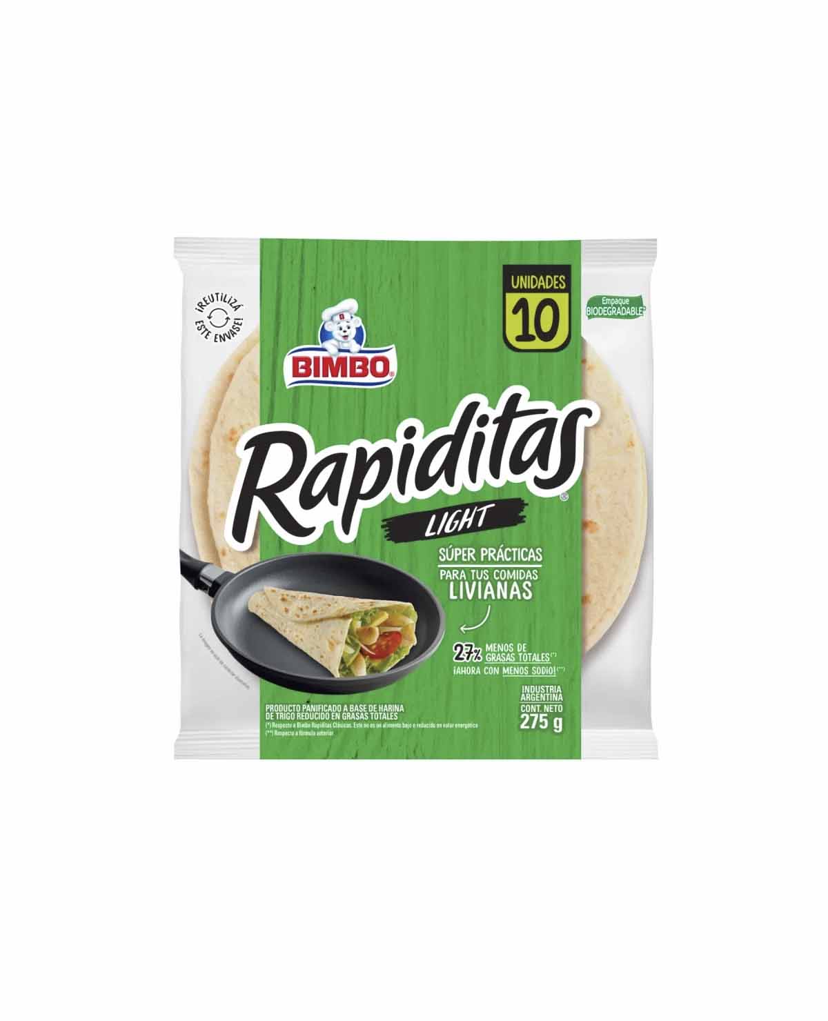 Rapiditas Bimbo Light x 275 Gr (10 u)